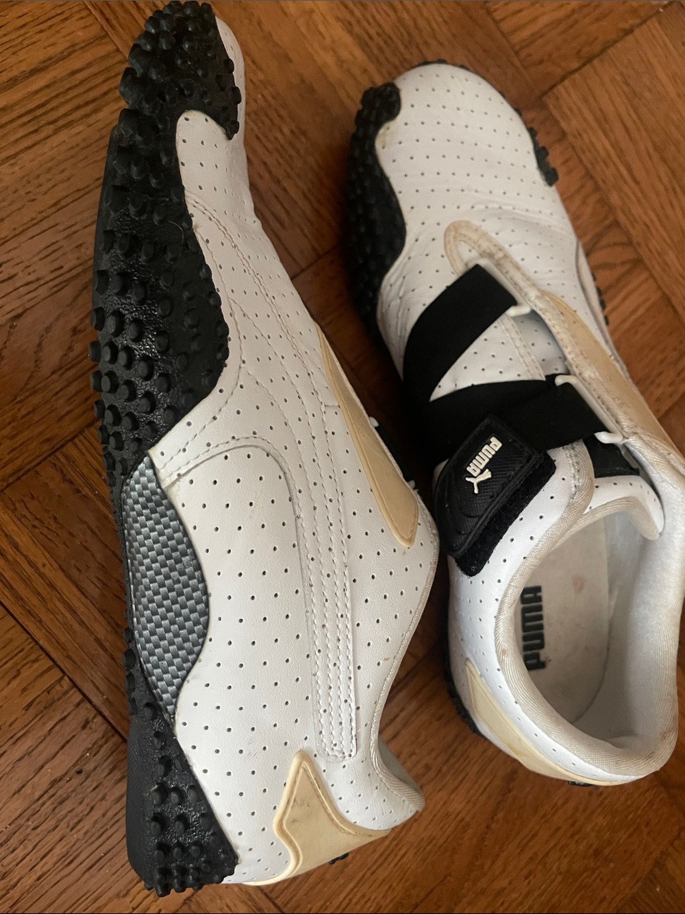Puma Women’s White, Black and Beige Athletic Driving Shoes